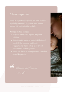 E-book: Jak pracovat s afirmacemi - praktický průvodce pro období těhotenství, porodu a šestinedělí