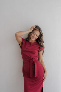Midi Dress - Red - Allureé