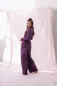 Wide Trousers - Purple - Allureé