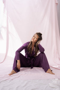 Wide Trousers - Purple - Allureé