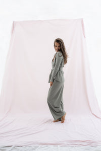 Wide Trousers - Sea Green - Allureé